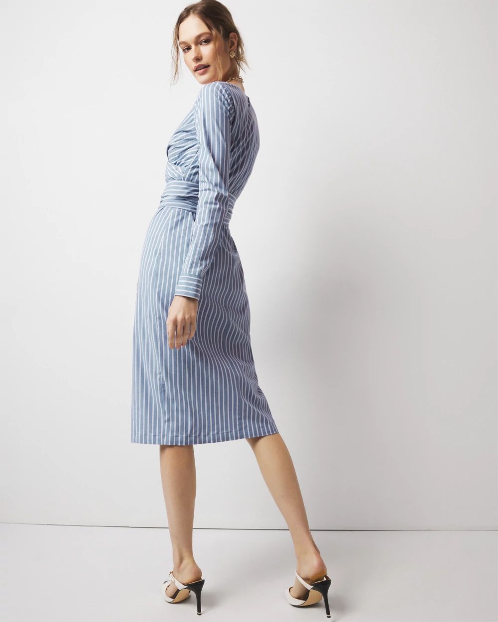 FLUTED SHORT SLEEVE SHIRT DRESS ワンピース